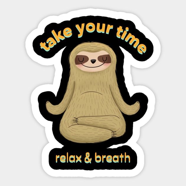relax and breath Sticker by gowilder